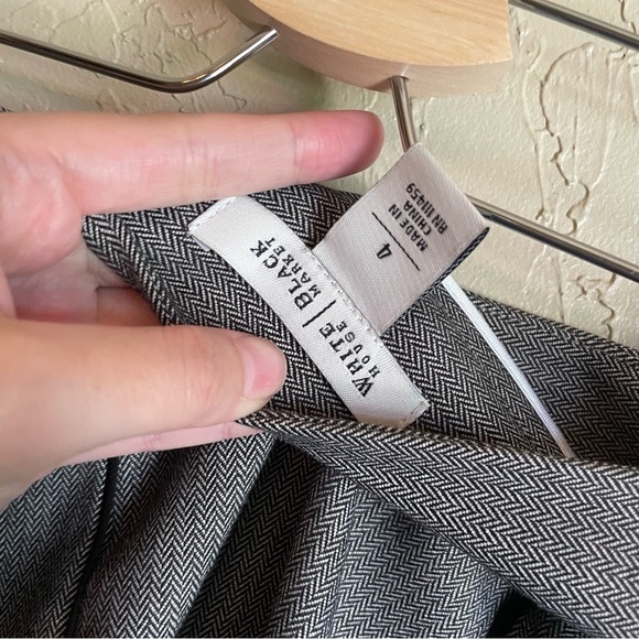 White House Black Market Grey Pencil Skirt Back Ruffle - Picture 4 of 7